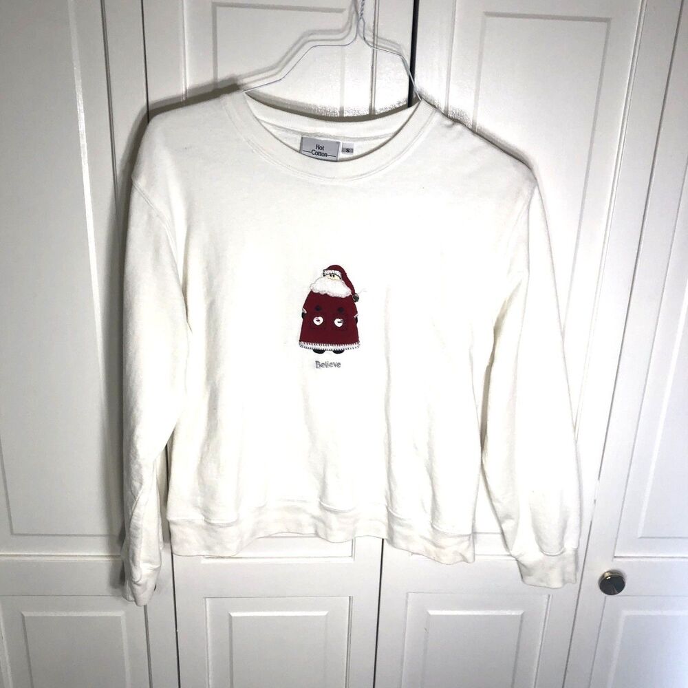 Vintage Hot Cotton by Marc Ware Christmas Santa "Believe" Sweatshirt Size S